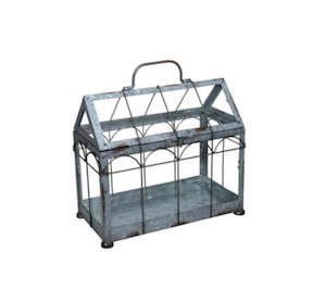 Plant Stand: Vintage Glasshouse Terrarium