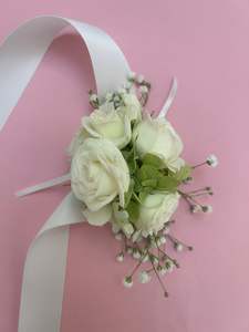The Winter Collection: Ball corsage ~ wrist ribbon