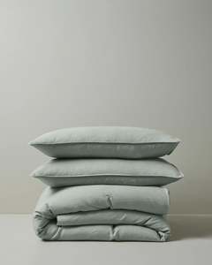 French Flax Linen Pillowcases | Sage