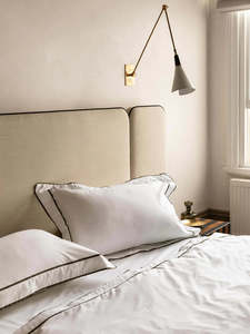 Lodge Size Pillowcases King: Egyptian Cotton Grosgrain Pillowcases | Olive