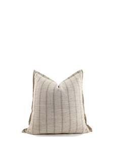Back In Stock New: The Haven Stripe Cushion - Smoke
