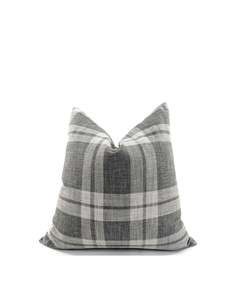 The Ashford Check Cushion - Grey