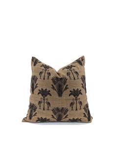 Back In Stock New: Gold & Black Palm Cushion