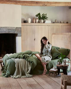 Greenstone Linen Duvet Cover Set | European Oeko-Tex® certified
