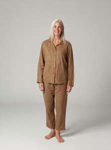 Stonewashed Linen Pajamas | Mocha