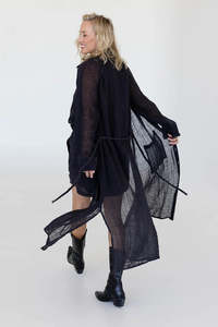 Sleepwear: Gauze Linen Duster | Midnight