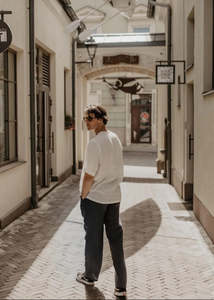 Men's Classic Linen Pants | Charcoal