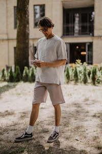All Mens Fashion: Atlas Oversized Linen Top - Cream