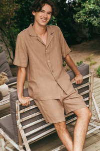 All Mens Fashion: Lennox Linen Set | Rosy Brown