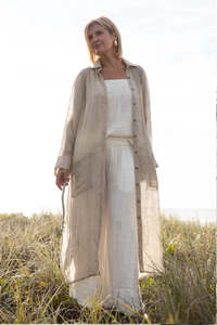 Coats Blazers Jackets: Gauze Linen Duster | Natural