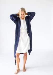 Coats Blazers Jackets: Heavy Linen Coat | Ink