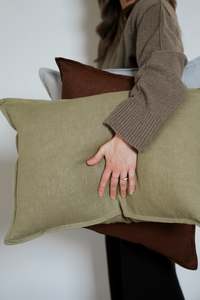 Cushions Throws: Linen Cushions | Willow