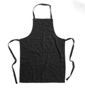 Kitchen Linen: Black Linen Apron