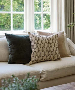 Velvet Cushion Cover ~ Dark Green