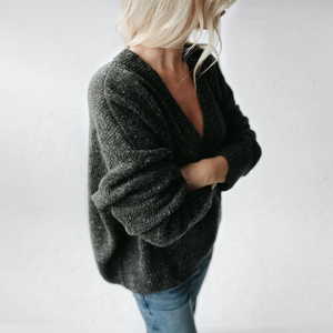 Merino V-Neck Sweater – Graphite