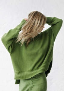Knitwear: Boatneck Sweater | Pea