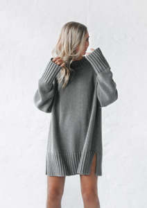 Knitwear: Crew Neck Sweater | Grey