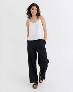 Dark Moody: BANFF Linen Pants - Black