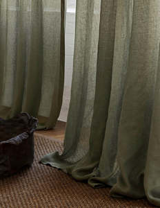 Linen Curtians: Kanji | Sheer Linen Curtains