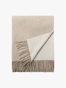 New To Home: Australian Wool Throw ~ Oatmeal/Chalk