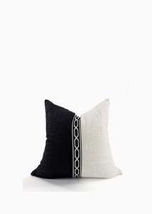 New To Home: Yacht cushion cover - black / white