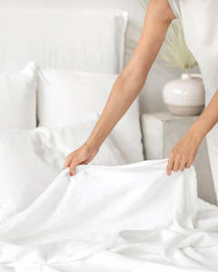 Linen Sheet Set | Pure White - Oeko-Tex®