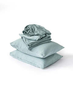 Sheet Sets Linen: Linen Sheet Set | Dusty blue