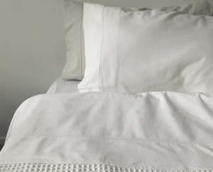 Sheet Sets Linen: Union Duvet Cover Sets | Linen/Cotton Mix | Hemstitching Detail
