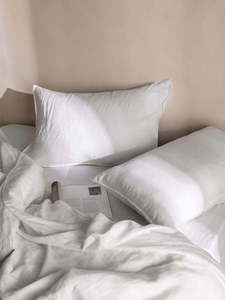 Sheet Sets Linen: Laundered Linen Sheet Set | White