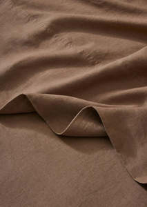 Linen Flat Sheets: French Flax Linen Flat Sheet | Tan