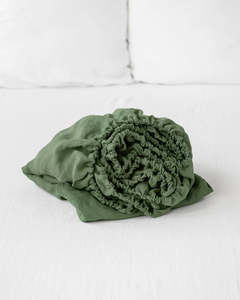 Linen Fitted Sheet: Deep Pocket Fitted Sheet – For Thick & Pillow-Top Mattresses (50cm Pocket)