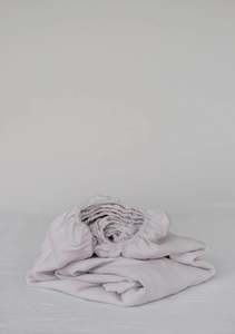 Soft Taupe Linen Fitted Sheet