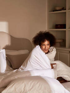 300 Organic Cotton Fitted Sheet - White