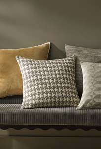 Checkers Cushion: Houndstooth Cushion | Mist
