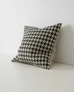 Checkers Cushion: Houndstooth Cushion | Black