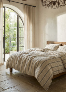 Capri Stripe Duvet Cover | Natural
