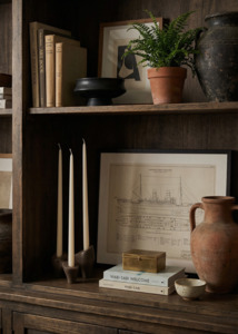 Laia Candle holder- Antique Brown
