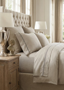 French Flax Linen flat Sheet - Sand