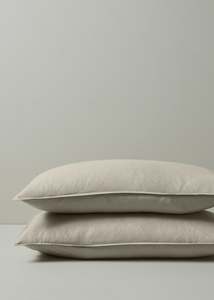 French Flax Linen Pillowcases | Pebble