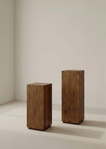 Back In Stock New: Wooden Plinth - Elm Wood