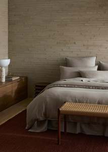 French Flax Linen Duvet Cover | Pebble