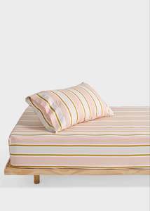 Childrens Sheet Set | Pink Sailor Stripe