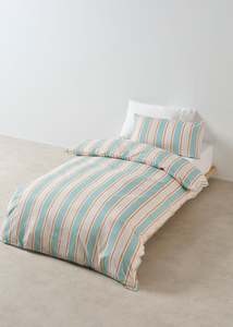 Cotton: Childrens Duvet Cover | Blue Sailor Stripe