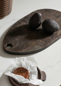 Dark Brown Wooden Chopping or Display Board