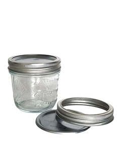 Kitchen: Glass Preserving Jar - 250ML ( 2 piece lid )