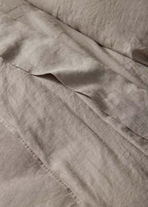 Bedroom Collection: French Flax Linen Flat Sheet | Pebble