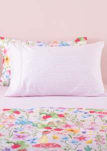 Fitted Sheet Set - Pink Scribble Stripe