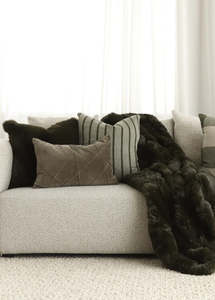 Homewares: Pelage Throw - Olive