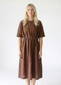 Dresses: Ava Linen Dress | Cocoa