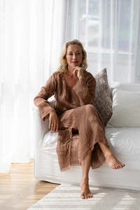 Mode Linen Dress - Clay